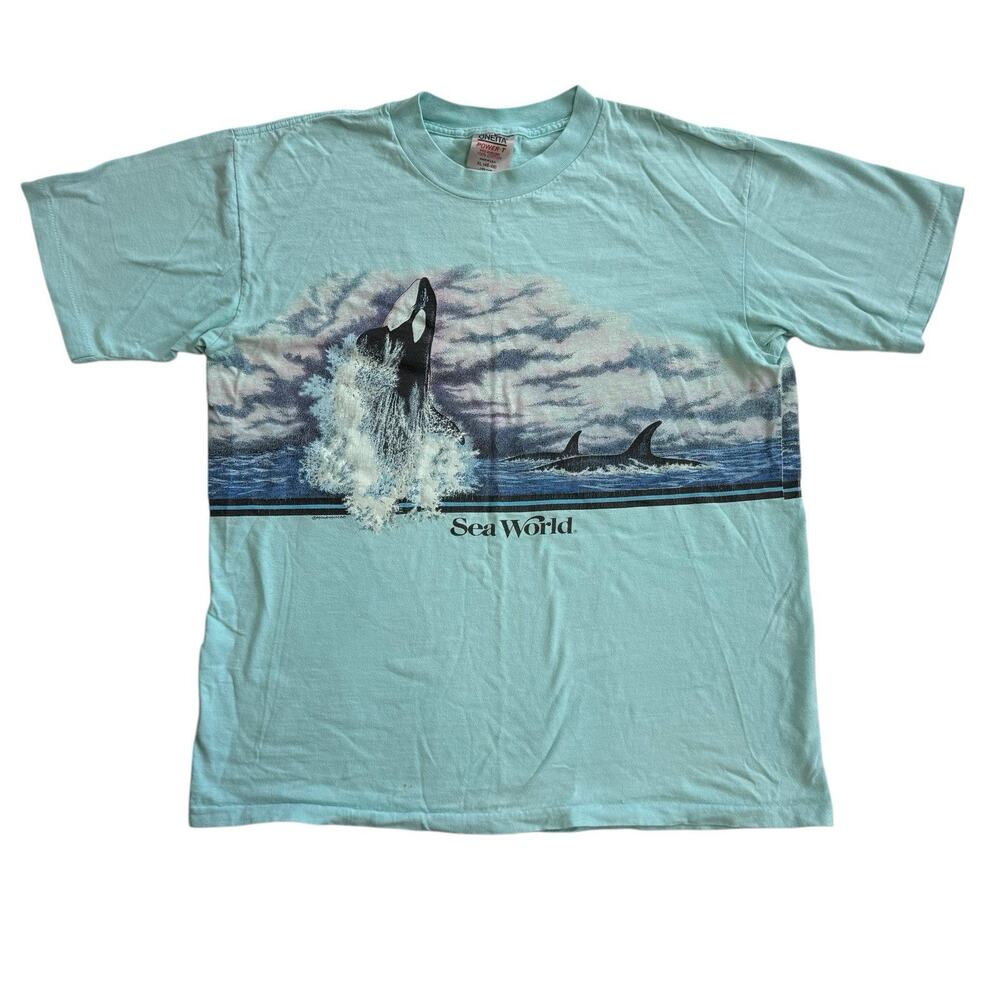 Vtg Sea World Orca Killer Whale 1988 T-Shirt